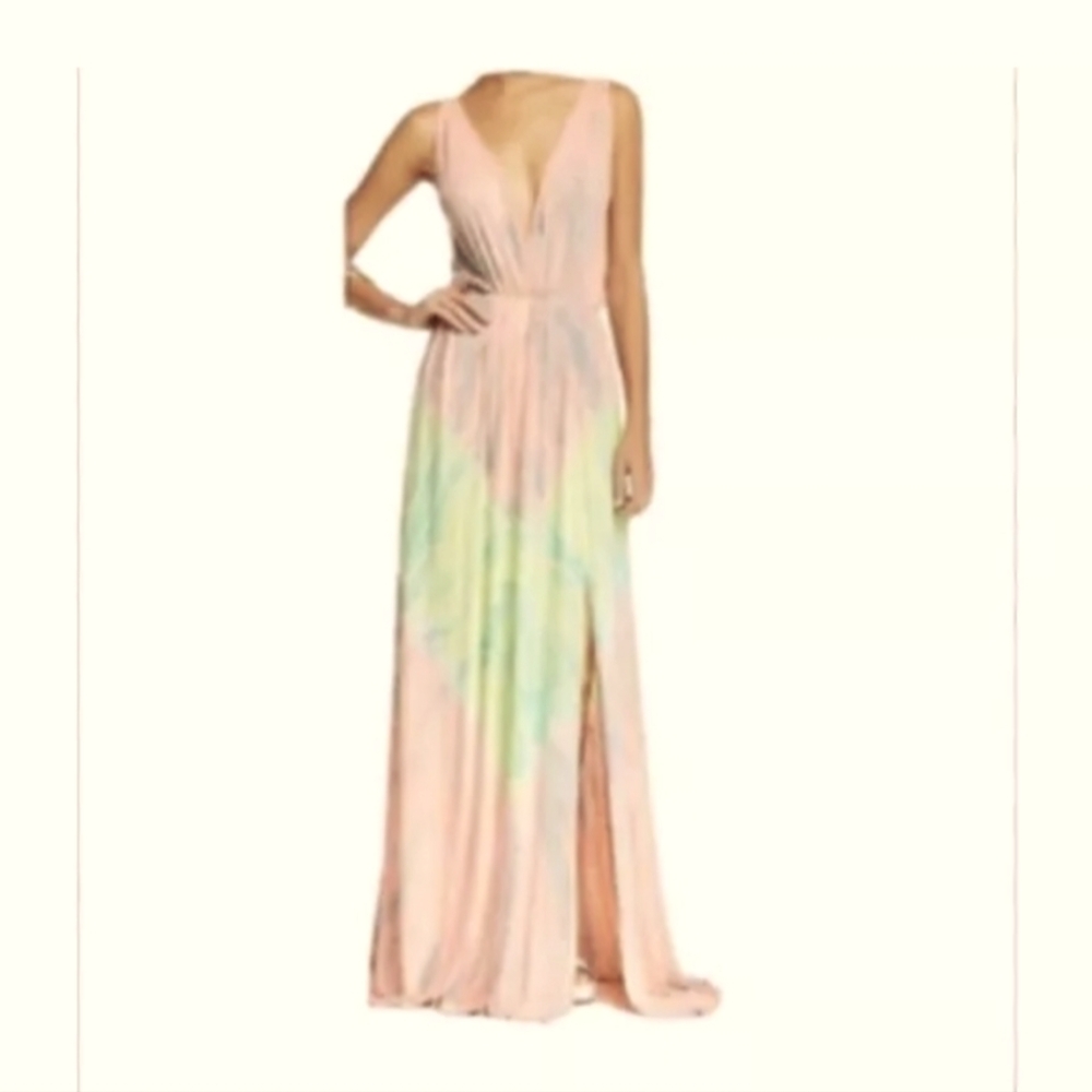 NWOT GO COUTURE TIE-DYE MAXI DRESS SIZE LARGE